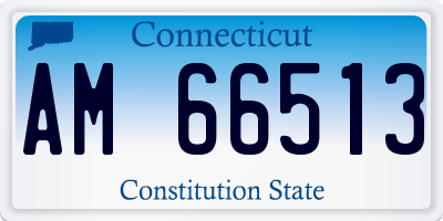 CT license plate AM66513
