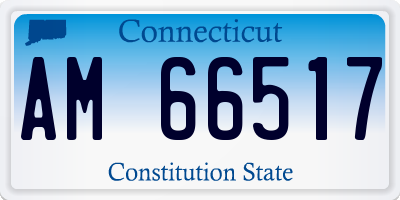 CT license plate AM66517
