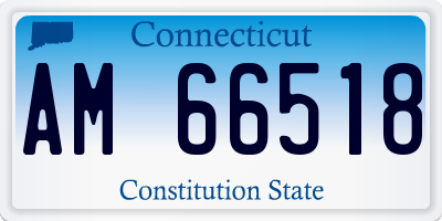 CT license plate AM66518