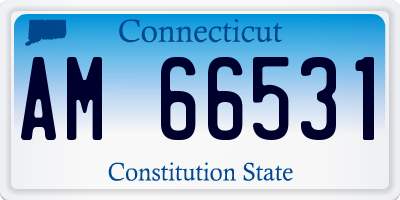 CT license plate AM66531