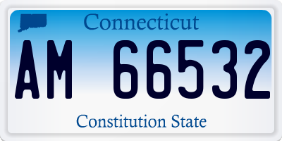 CT license plate AM66532