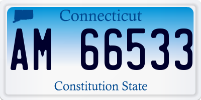 CT license plate AM66533
