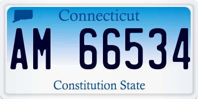 CT license plate AM66534
