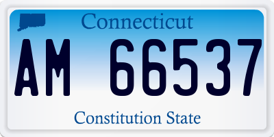 CT license plate AM66537