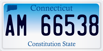 CT license plate AM66538
