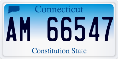 CT license plate AM66547