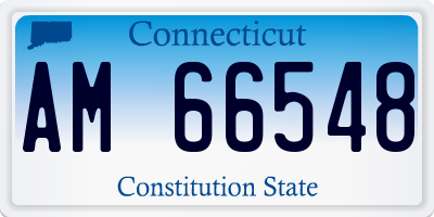 CT license plate AM66548