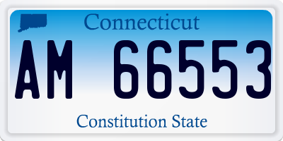 CT license plate AM66553