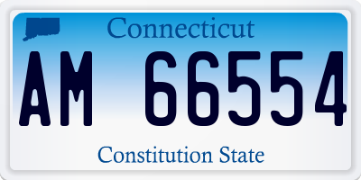 CT license plate AM66554