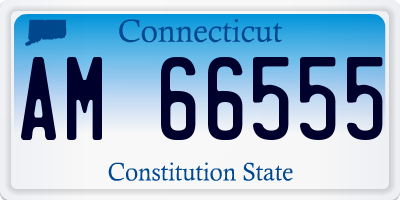 CT license plate AM66555