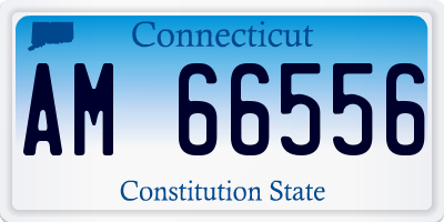 CT license plate AM66556