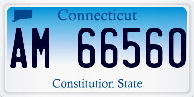 CT license plate AM66560