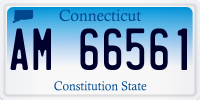 CT license plate AM66561