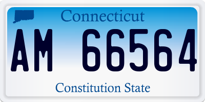 CT license plate AM66564
