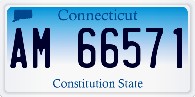 CT license plate AM66571