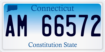 CT license plate AM66572