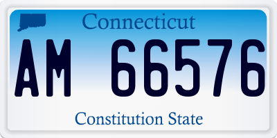 CT license plate AM66576