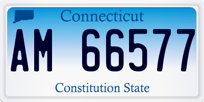 CT license plate AM66577