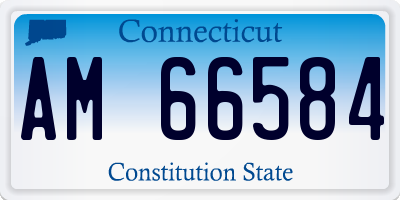 CT license plate AM66584