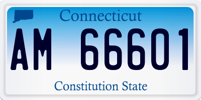 CT license plate AM66601