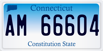 CT license plate AM66604