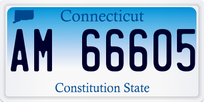 CT license plate AM66605