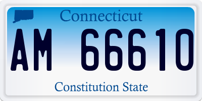 CT license plate AM66610