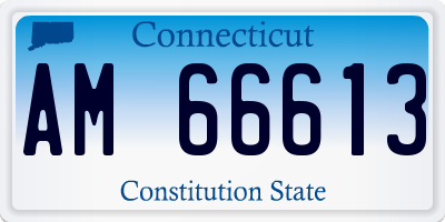 CT license plate AM66613