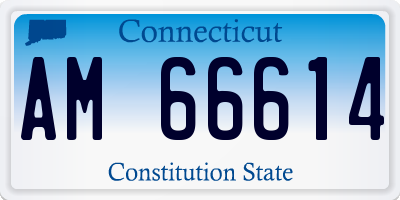 CT license plate AM66614