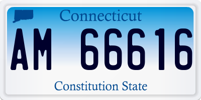 CT license plate AM66616