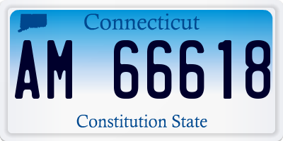 CT license plate AM66618