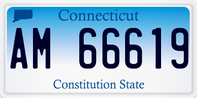 CT license plate AM66619