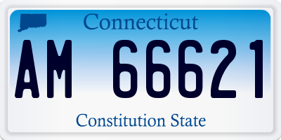 CT license plate AM66621