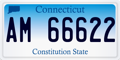 CT license plate AM66622