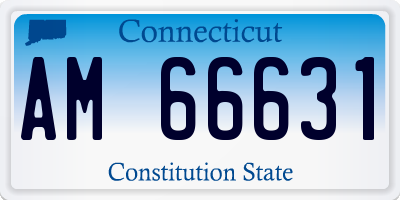 CT license plate AM66631