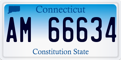 CT license plate AM66634
