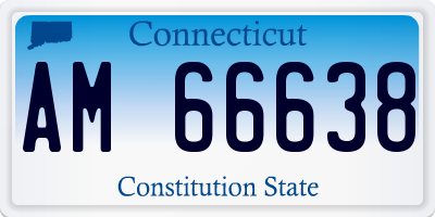 CT license plate AM66638