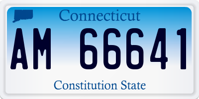 CT license plate AM66641