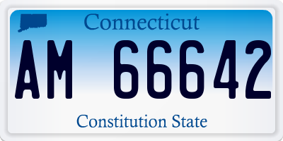 CT license plate AM66642