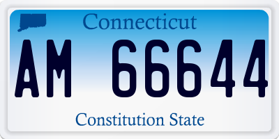 CT license plate AM66644
