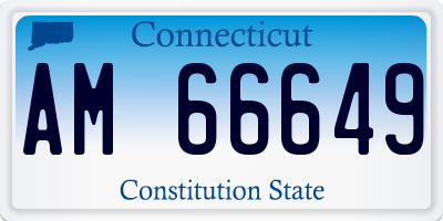 CT license plate AM66649