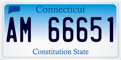 CT license plate AM66651