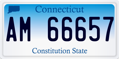 CT license plate AM66657