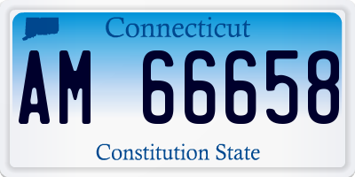 CT license plate AM66658
