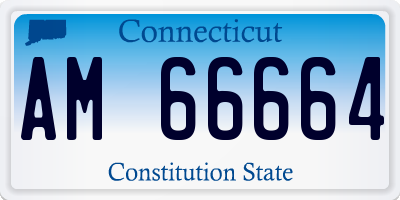CT license plate AM66664