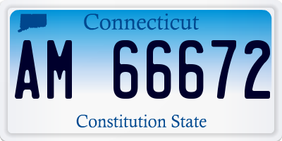 CT license plate AM66672