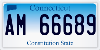 CT license plate AM66689