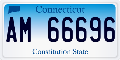 CT license plate AM66696
