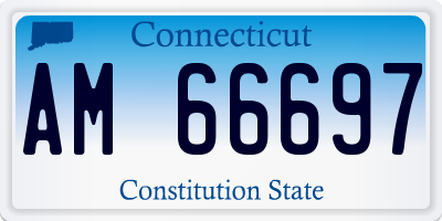 CT license plate AM66697