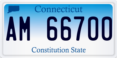 CT license plate AM66700
